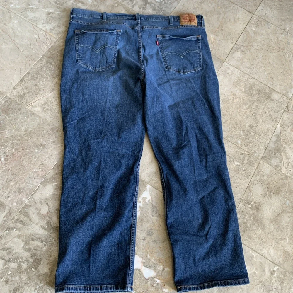 Levis 559 Mens Jeans Blue Size 46x30 Straight Stretch Denim Cotton Blend
